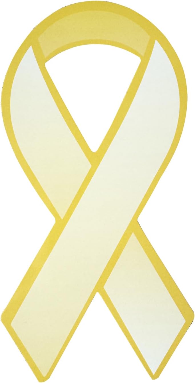 cogont 100pcs Gold Ribbon Shaped Paper Ribbons – Gold Paper Awareness Ribbons for Childhood Cancer, Neuroblastoma Cancer, COPD Awareness, Awareness Campaigns, Fundraising, Decorating - Image 4